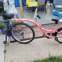 Girls Kids Tag Along Bike