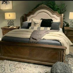 Charmond Brown Sleigh Bedroom Set ✔ Queen And King Bed Frame 2769