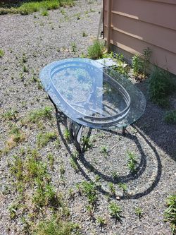 Glass coffee table
