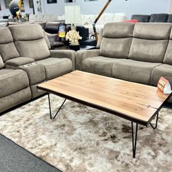 Beautiful Brown Reclining Sofa&Loveseat On Sale $1199 (Huge Saving)
