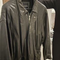 Andrew Marc XL Black Lambskin Leather Jacket For Men