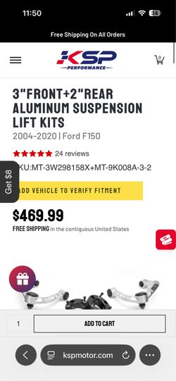 Lift kit for F150