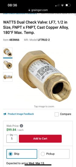 Lead Free Dual Check Valve