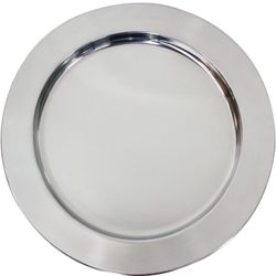 13" Stainless Steel Handmade Charger Plates, Metal Round Chargers for Dinner Plates