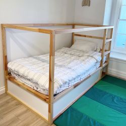 IKEA- KURA Twin Reversible Bed White/Pine
