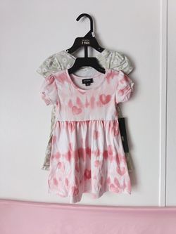 Picapino 2-Piece Casual Floral Dress Pack in Pink & Green 18M NWT