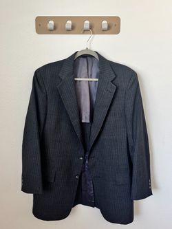 Austin Reed Gray Pinstripe Suit Jacket Blazer Mens Estimated 36R Two Button