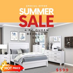 4 PC QUEEN BEDROOM SET