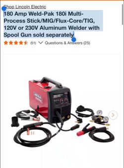 New Lincoln 180Amp Weld-Pak 180i