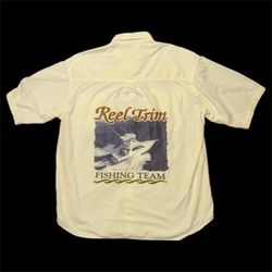 Columbia GRT Reel Trim Fishing Team Button Down Shirt Sz XL 