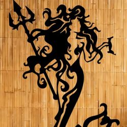 Mermaid Queen Metal Wall Decor
