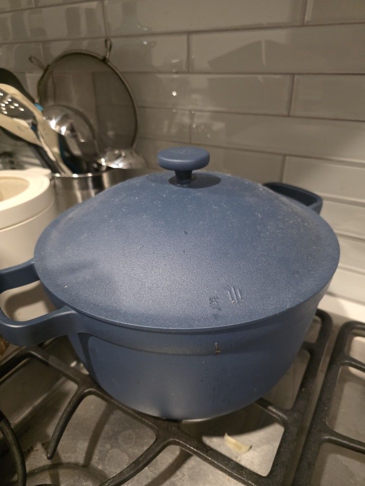 Our Place Perfect Pot - 5.5 Qt. Nonstick Ceramic Sauce Pan with Lid | Versatile Cookware for Stovetop and Oven | Steam, Bake, Braise, Roast | PTFE and