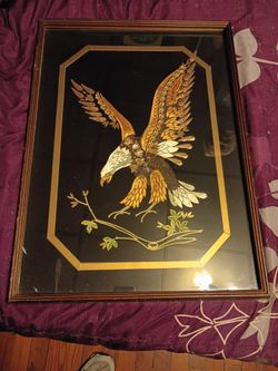 Fancy eagle picture in frame