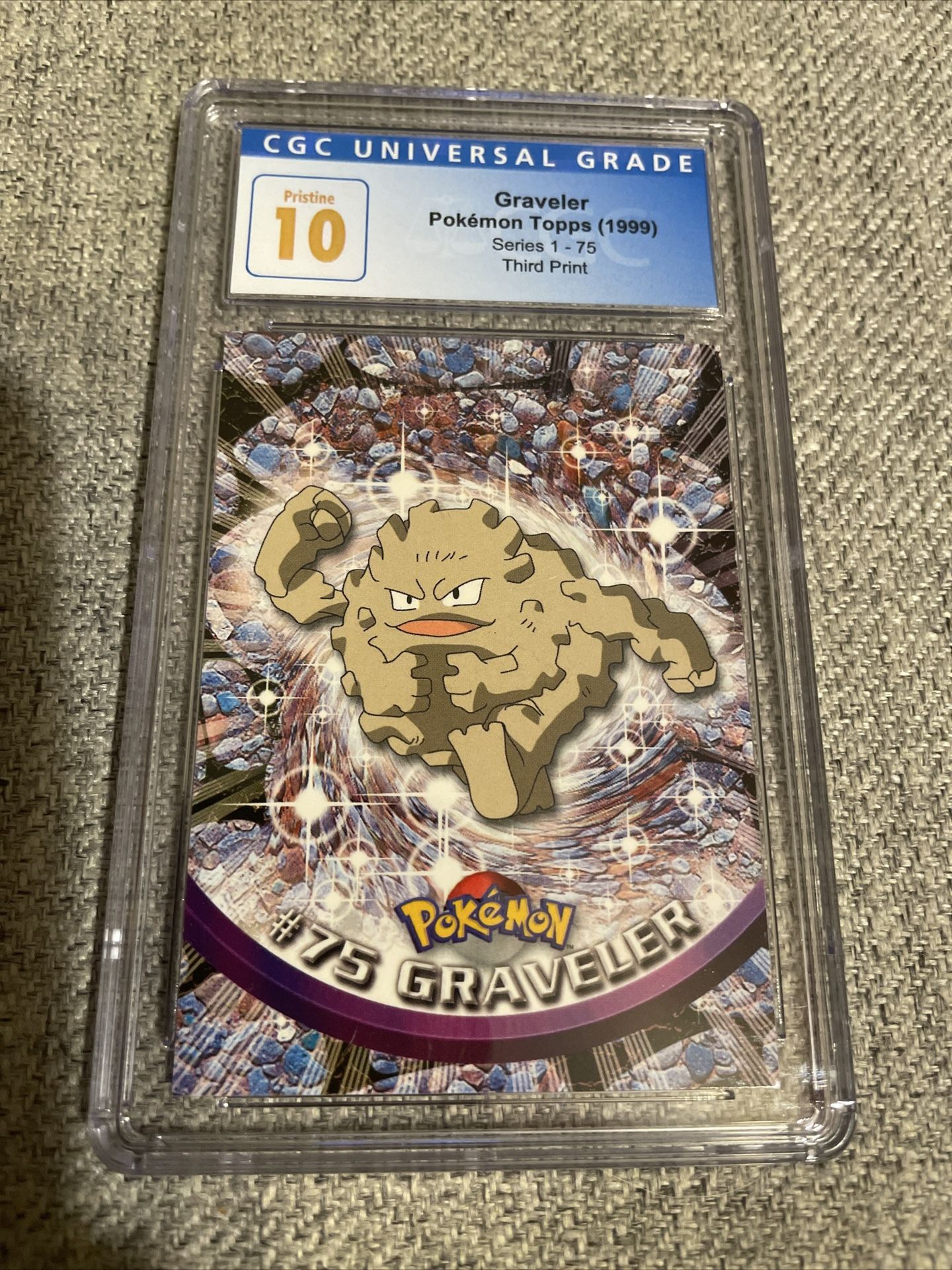 Pokemon Topps Chrome Graveler #75 VINTAGE HOLO RARE CGC Prestine 10!