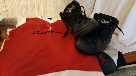 Size 2y Jordan's with size 5 short and size medium shorts