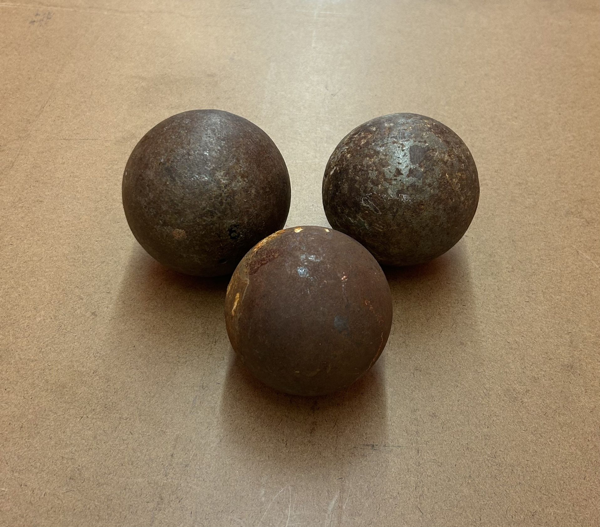 Antique CANNON BALLS (Era Unknown) Lot of 3