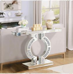 Glass console table