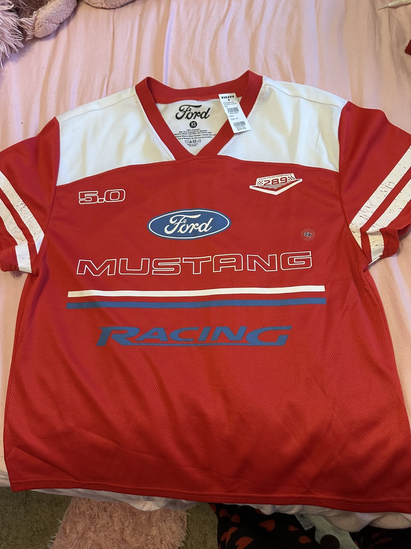 TILLYS RED FORD JERSEY SHIRT