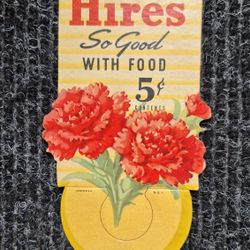 1950's Hires Die Cut Bottle Topper