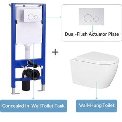 Compact Wall Hung Toilet Combo Set