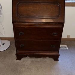 Antique 2 Drawer Fold Down Desk 