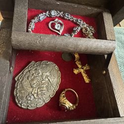 Jewelry Box Sterling Silver Coin Coins 