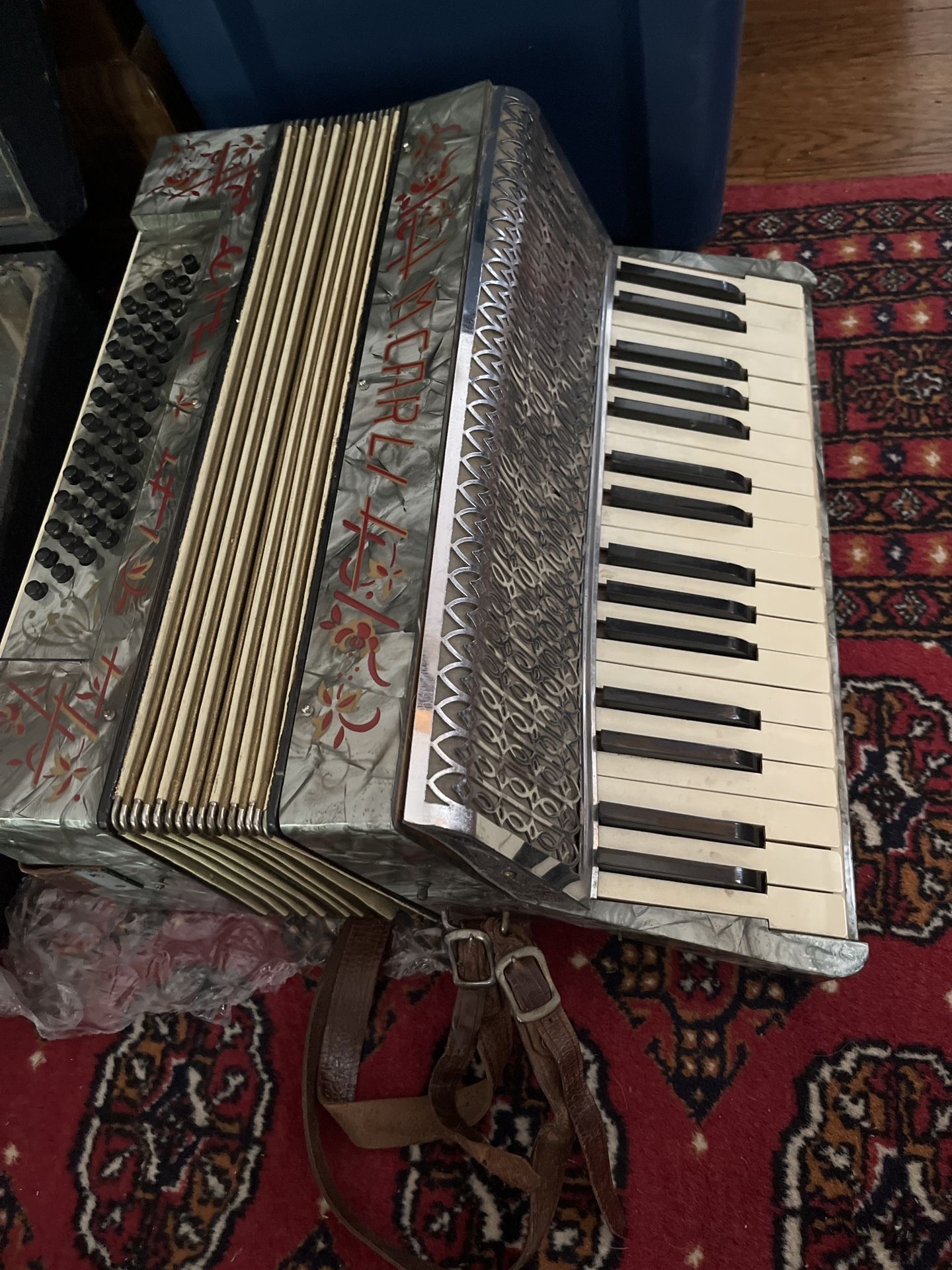 Vintage Accordion Set – M. Carli Accordion with Two Music Books