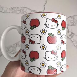 New Hello Kitty Red Apple Mug