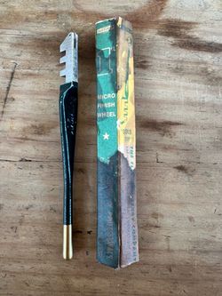 Vintage Fletcher Gold Tip Glass Cutter in Original Box, No 01, Bristol CT USA
