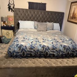 King platform bed