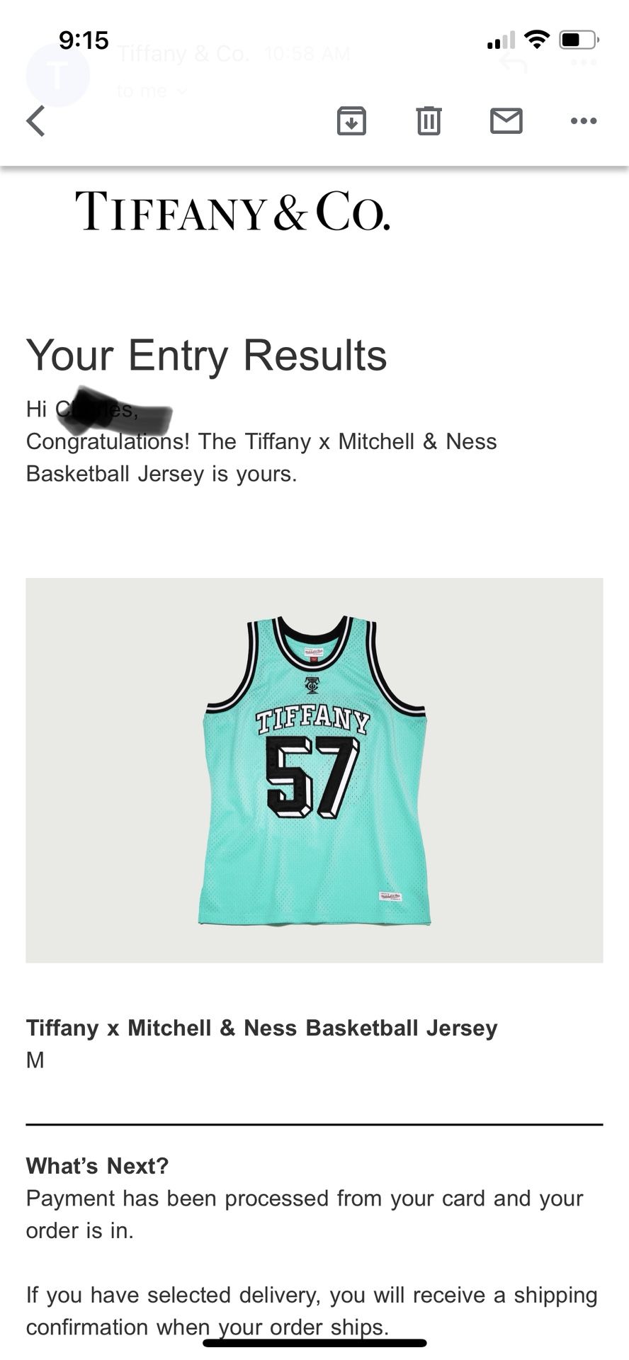 Tiffany Basketball Jersey