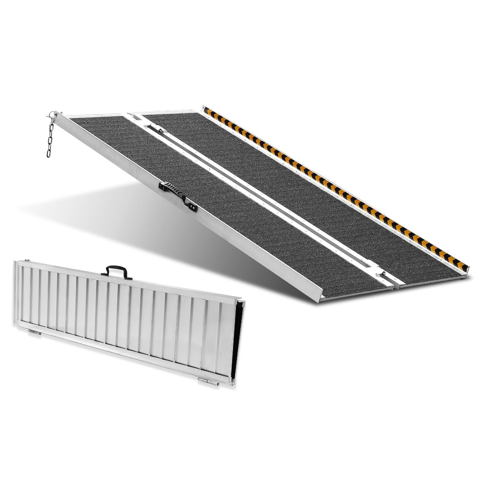 New in box VEVOR Portable Wheelchair Ramp 4FT, Non-Slip Aluminum Folding Ramp, Door Threshold Ramps for Wheelchair for Home,Wheel Chair Ramp Steps, Ca