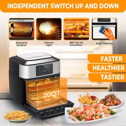 Iconites 10-in-1 Air Fryer Oven, 20 Quart Airfryer Toaster Oven