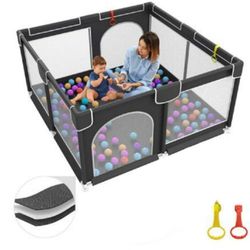 New In Box 50"x50"x27" Large Baby Playpen With Safety Floor Mat Corral De Bebe Toddler Play Yard Portable Activity Center Great As  Whelping Box