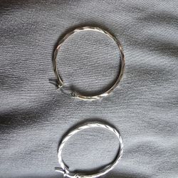 Silver Hoops