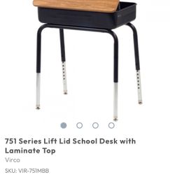 Lift Lid School Desk with Laminate Top