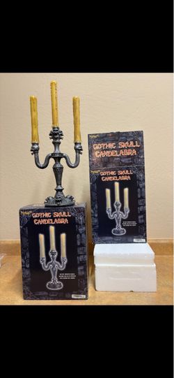 Two LED 3 candle Spirit Halloween Candlabras