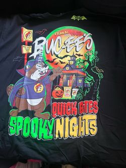 XL adult Buc-ee's Adult Halloween Shirt "Quick Bites Spooky   Nights"