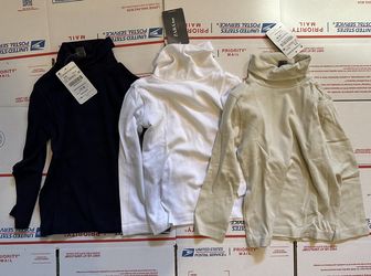 New Zara Turtle Neck Tee T-shirts 3-4 Years Old