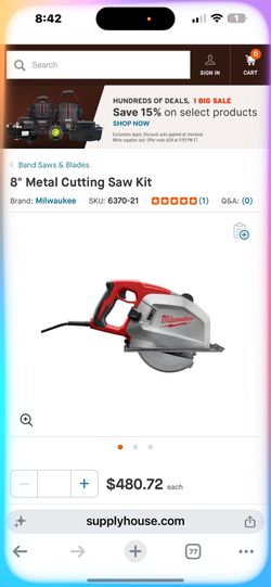 8” Milwaukee Metal Circular Saw