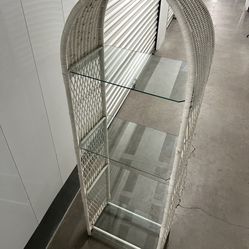 Set of wicker shelving