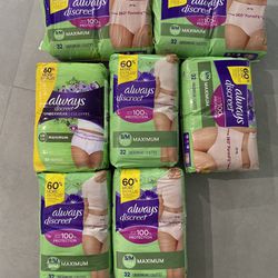 Adult Diaper Size Small Always Discreet 7 Packs! New for Sale in