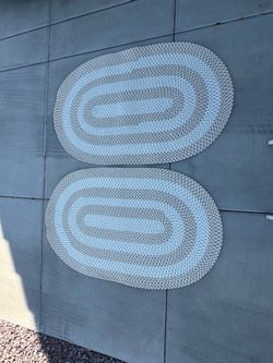 Set of 2 Oval Braided Rugs
