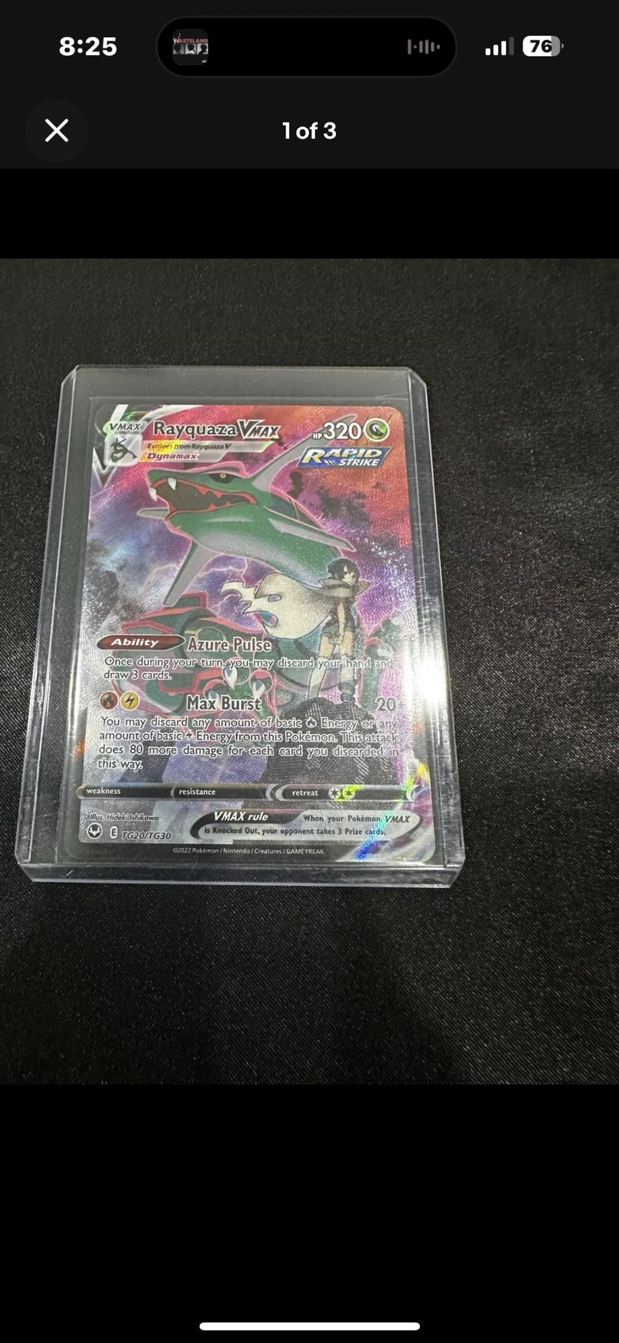 Rayquaza VMAX TG20/TG30 Swsh12:Sword & Shield - Silver Tempest TrainerGallery