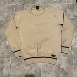 Bleu De Paname 100% Wool Knit Sweater Crewneck SZ Large