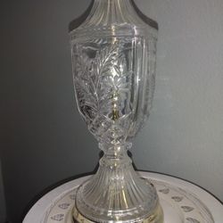 Vintage, Berman Waterford, Cut, Crystal, Lamp,