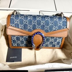 Authentic Gucci Dionysus GG Denim Shoulder Bag NEW DISCONTINUED 