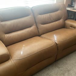leather sofa, and chair