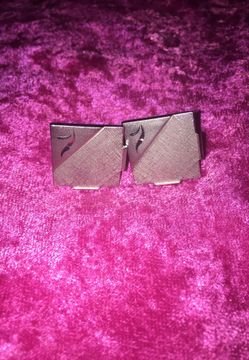 Silver plated cuff links