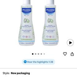 Mustela Baby Cleansing Water - No-Rinse Micellar 2 Pack 